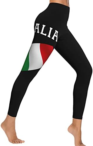 Italia Италия Дамски Панталони За йога с Италиански флаг, Гамаши-Капри, Чорапогащници С Висока Талия, Тесни