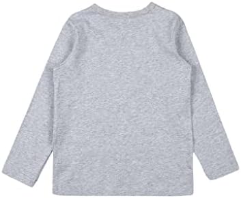 Mufeng/ Детско топлинна бельо За Момчета и Момичета, Обикновена Блузи с дълъг Ръкав и кръгло деколте, Памучни
