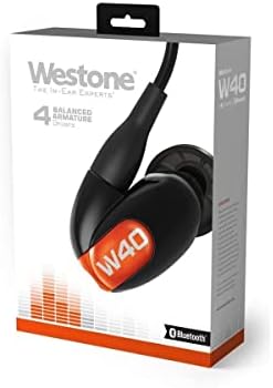Слушалки Westone W40 Gen 2 с четири драйвери True-Fit с кабели MMCX Аудио и Bluetooth, черно / оранжево (WST-W40-2019)