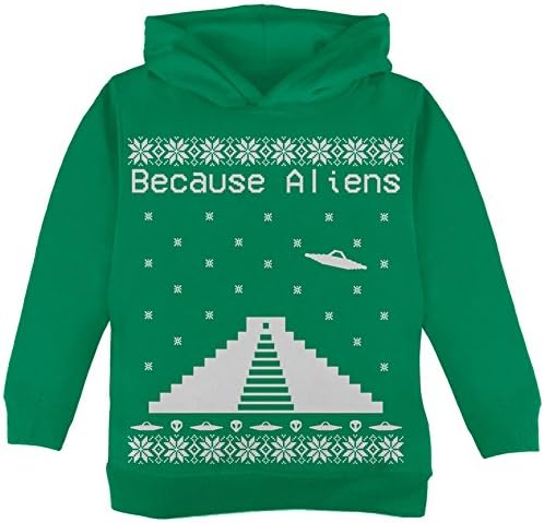 Защото Извънземна Пирамида Коледен Пуловер Зелена Hoody За Деца