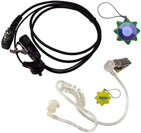 HQRP 2-пинов слушалки с акустична тръба, микрофон за слушалки, Съвместими с ICOM IC-W32E, IC-X21AT, IC-X21ET,