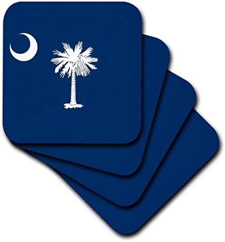 3дрозный флаг на Южна Каролина, Южна Каролина, Южна Каролина, САЩ, Сащ, САЩ, Бяла пальметта, индиго, синьо -