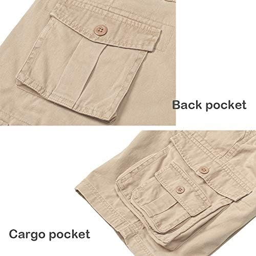 Мъжки къси панталони-карго QBSM, Свободно Намаляване, Улични Памучни Шорти-Карго с Множество джобове