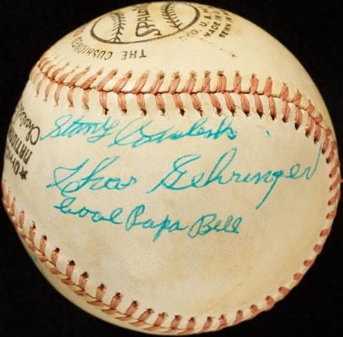 Чанта Пейдж 1970 г. за въвеждане в Залата на славата на Бейзбол с няколко Подписите на JSA COA - Бейзболни топки