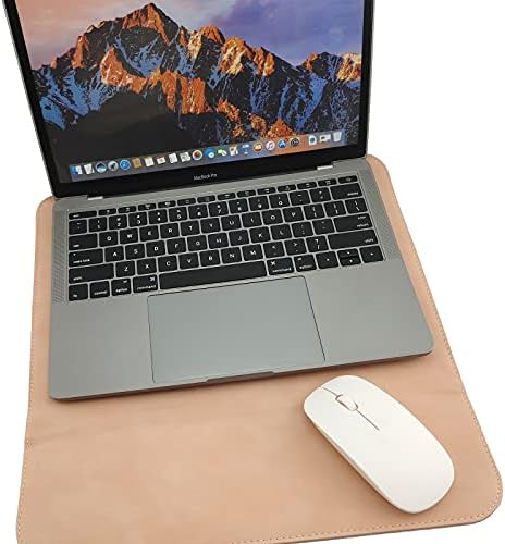 Yicinsmile 14-инчов Калъф за лаптоп от Изкуствена Кожа Розов на Цвят за лаптоп с Калъф