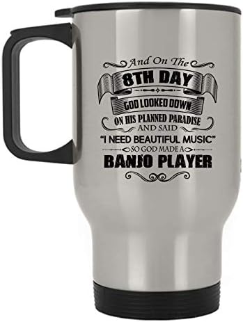Чаша за Банджо от неръждаема стомана - Пътна Чаша за Банджоиста, Пътна чаша - Сребърен