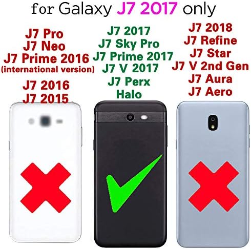 Asuwish Калъф за телефон Samsung Galaxy J7 Prime 2017 J 7 Skypro Sky Pro J7V V S727VL Halo 7J Perx J7prime Чанта-портфейл