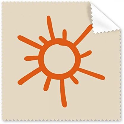 Ръчно Рисувани Оранжевото Слънце Кърпа За Почистване на Екрана на Телефона за Пречистване на Точки 5шт