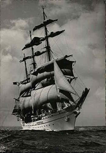 BW Фотография на кораба Лодки Кораби Оригиналната Реколта Картичка