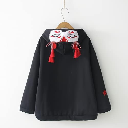 GK-O Дама Момиче Японски Котка Hoody Пуловер С качулка Върховете Kawaii Harajuku Хубаво Палто