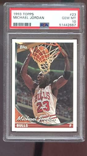 1993-94 Баскетболно карта Topps 23 Майкъл Джордан PSA 10 категория NBA Chicago Bulls - Баскетболни карта, без