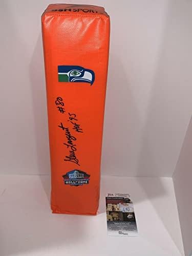 Стив Ларджент Подписа Тачдаун Пилон Seattle Seahawks Футбол Копито Jsa Coa - Футболни топки с автографи