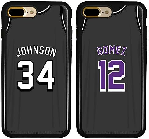 Защитен калъф от баскетболния тениски пазач на поръчка за iPhone 7 Plus / 8 Plus Персонализирани Спортен – име