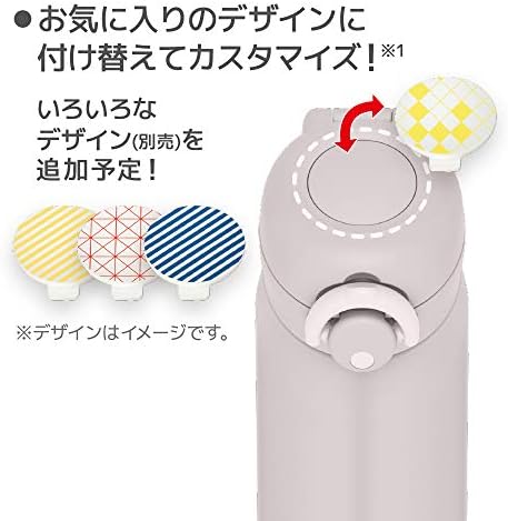 Термос за вода JNR-501LTD PGG, Пътна Чаша с вакуумна изолация, 16,9 течни унции (около 500 мл), Розово-сив