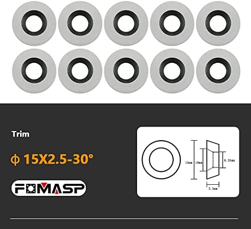 Кръгла твердосплавная капацитет на рязане плоча FomaSP 15 мм за дървообработващи инструменти, опаковки от 10