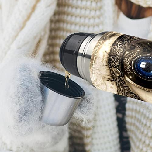 Кафе Термос Пънк-око с Часови механизъм от Неръждаема Стомана, Изолиран Бутилка за вода с Двойни Стени за спорт