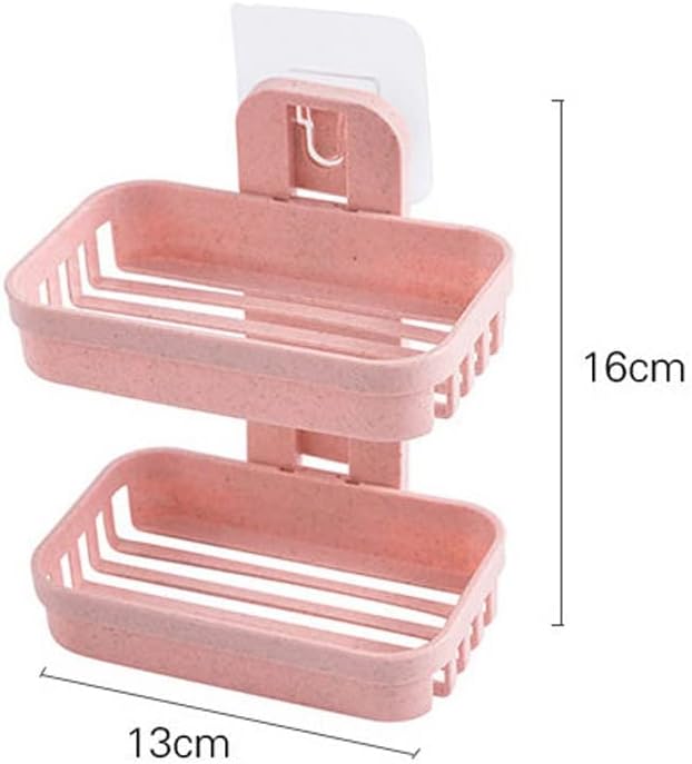 BKDFD Полк За Баня-сапун ястия Притежателите на Пластмасови Кухненски Рафтове За Съхранение Стенен Двустепенна