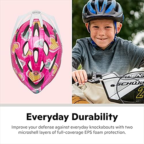 Детски велосипеди шлем Schwinn Thrasher за момичета и момчета, подходящ за обиколката на 50-54 см, на възраст