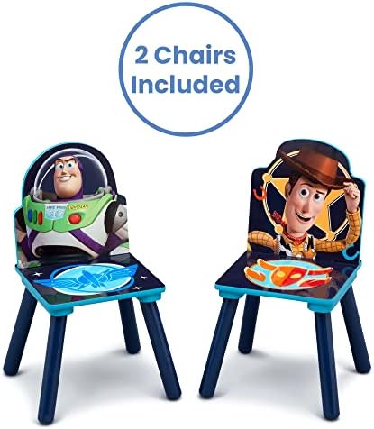 Комплект за детска маса и стол Delta Children с място за съхранение (2 стола в комплект) - идеален за практикуване