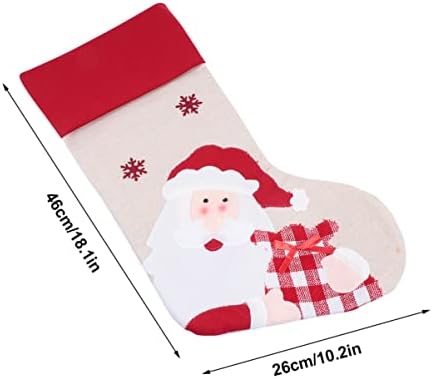 Toyvian 1 бр. Чанта за шоколадови Дядо Коледа, Миниатюрни Чорапи, Меки Чулочные Украса, няколко Големи Коледни