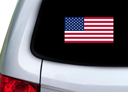 САЩ Набор от стикери с флага на сащ, Стикер на Бронята, Комбиниран Набор от Пет 5x3 Съединените Щати, Подаръчен