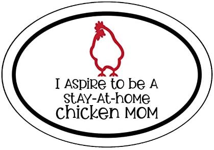 WickedGoodz Oval Аз се стремя да се домоседкой - Стикер за мама-Кокошка Броня - Стикер за Мама-Кокошка на фермата