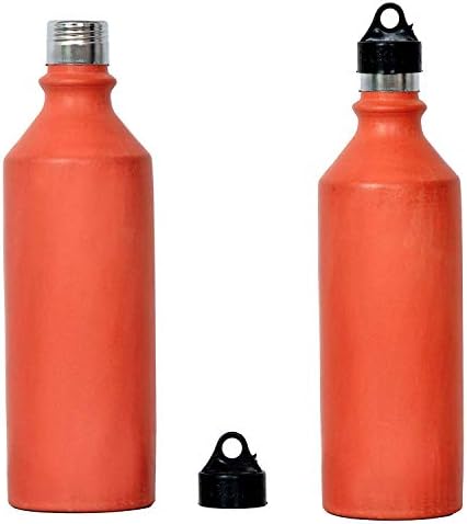 Odishabazaar Глинена неглазурованная бутилка за вода ръчно изработени от теракота 1000 мл Ползи за здравето