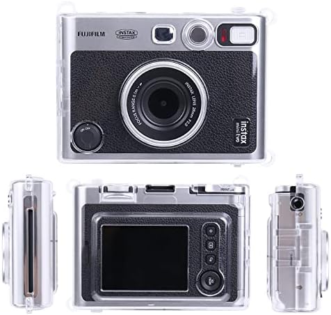 защитен Прозрачен Твърд калъф за фотоапарат khanka, Съвместим с камера за миг печат Fujifilm Instax Mini Evo, с пагон