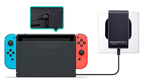Зарядно устройство Basics с двойно напрежение променлив ток, за да Nintendo Switch (поддържа режим на телевизора),