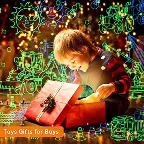 Автомобил, Камион и Звезден лека нощ Проектор Подаръци за Рожден Ден, Играчки за момчета 3-5 години, Въртящи