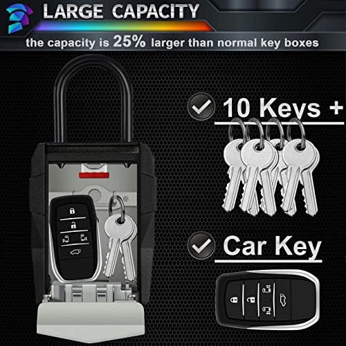 ТАЗИ Кутия с ключ за ключа отвън, Кутия с ключалка за ключове за съхраняване на ключове от дома си на 10 ключове,