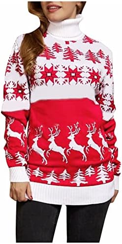 Дамски Пуловери, Свитшоты с Дълъг ръкав, Пуловер с Шарките на Снежен човек, Свободни Спортни Дамски Зимни Блузи С Ефект повдигащ