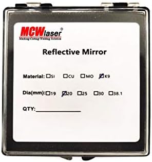 3ШТ CO2 Лазерно Огледало 20 мм, K9 Лазерен Отразяващи Огледален Обектив със Златно покритие за K40, CO2 Лазерен