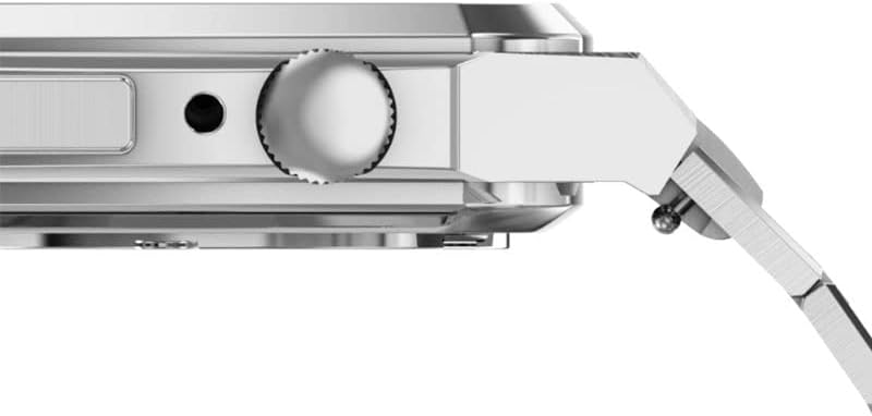 CNHKAU Каишка от неръждаема стомана калъф за Apple Watch Модификация каишка 45 мм 44 мм 41 мм и Метален комплект