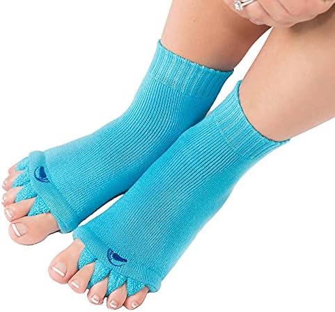 Оригиналните чорапи за изравняване на крака Сини цветове (женски 7-9 / Мъжки 5-8) Късмет на краката (Среден