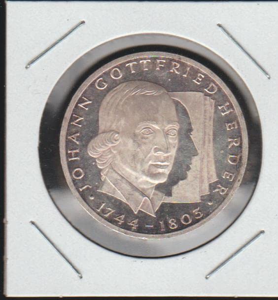 1994 Йохан Готтерфрид Гердер 10 германски марки (33% сребро) $10 на Избор на части, без да се прибягва
