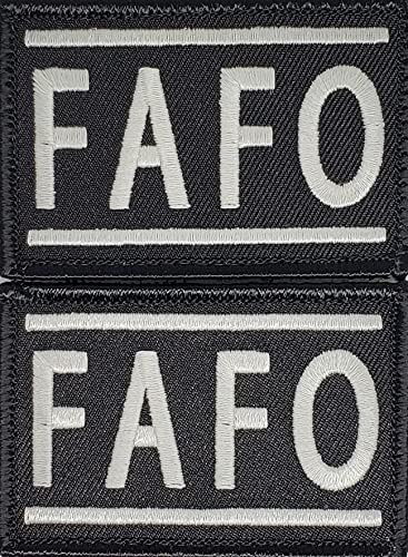 Светещ нашивка FAFO - 3x2 - Брой 2 - Нашивка за морала на полицията или военните - Поддръжка на една кука
