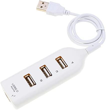 UXZDX Високоскоростен Hub-Адаптер USB-Mini USB 2.0 Хъб 4-Портов Сплитер за преносими КОМПЮТРИ, Приемник за лаптоп, Аксесоари за Компютърна Периферия (Бял цвят)