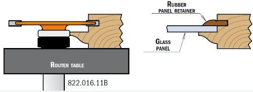 CMT 855.803.11 Набор от Стъклени панели от 3 части корпус от масивна дървесина, джолан 1/2 инча, Твърдосплавен