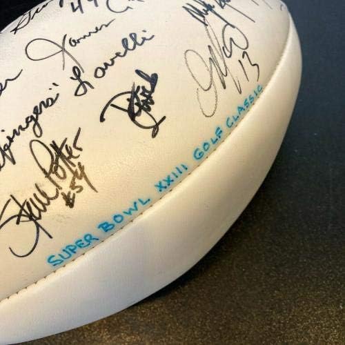 Участниците XXIII Суперкупата на подписа Футболна топка Дан Марино 20+ Sigs JSA COA - Футболни топки с автографи