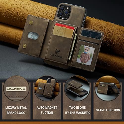 Калъфи за телефони с кожена чантата SZHAIYU, Съвместими с iPhone 14 Pro Max, Калъф с картодържателя За мъже