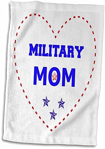 3дРоза съм горд, че съм майка на военните. Бяло и синьо. хавлиени кърпи с надпис (twl-211202-3)