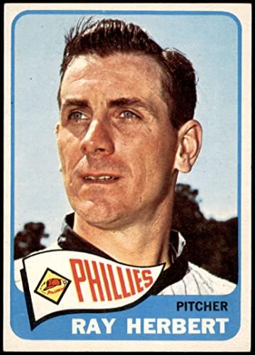 1965 Topps 399 Рей Хърбърт Филаделфия Филис (Бейзболна картичка) EX/MT Phillies