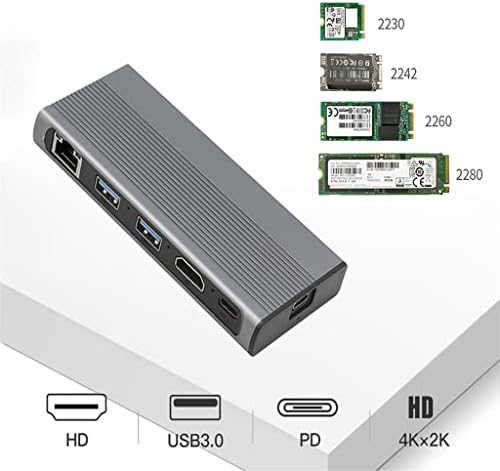 XXXDXDP 1000M LAN 10 gbps C USB ХЪБ Type C 3,1 до M. 2 NVME NGFF 4K 30Hz USB Удължител Компютърни Аксесоари