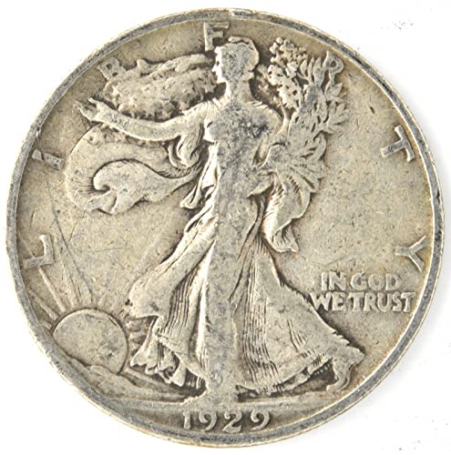 Сребърна монета в полдоллара Шагающая свобода 1916-1947 години на освобождаването. Красива монета от сребро