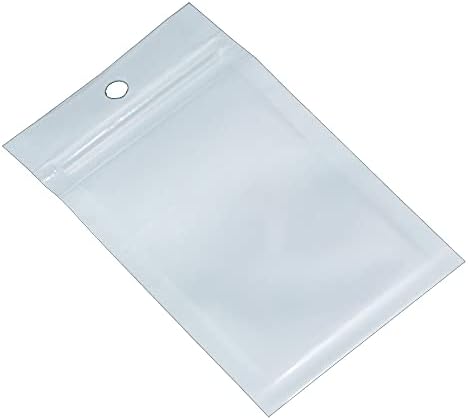 CHIC & TNK 100 бр. Малки Бели / Прозрачни Пластмасови Торбички С цип, С Самоуплотняющимся Прозрачен Отвор За