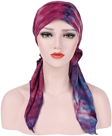 XXXDXDP Женски Hijabs, Шапка-шал, шал, шапка-тюрбан, Тъканно шапка на главата, Дамски Аксесоари за коса, Шапка-шал (Цвят: 4, Размер: 1)