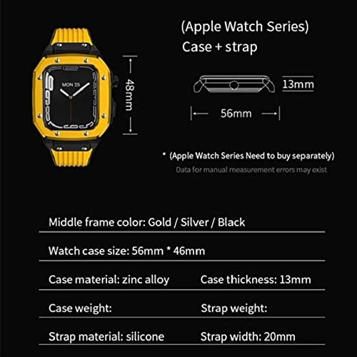 BHOLSA за Apple Watch Band Series 45 мм, дамски часовник от сплав, калъф, каишка, 44 мм 42 мм Модификация метална