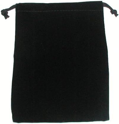AOMGD 1 X Опаковка от 25 Големи Мешочков с размер 7 X 5 инча - Елегантни Черни Кадифени Торбички За Бижута На