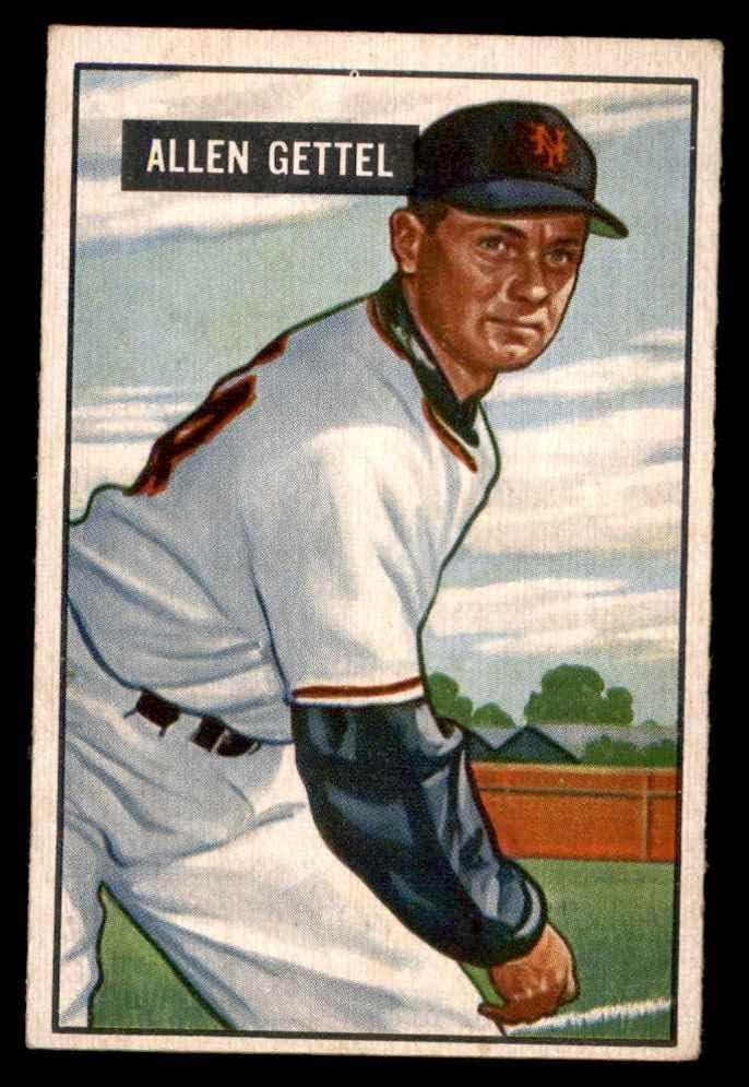 1951 Боуман # 304 Алън Геттелл Ню Йорк Джайентс (Бейзболна картичка) VG/БИВШ Джайентс